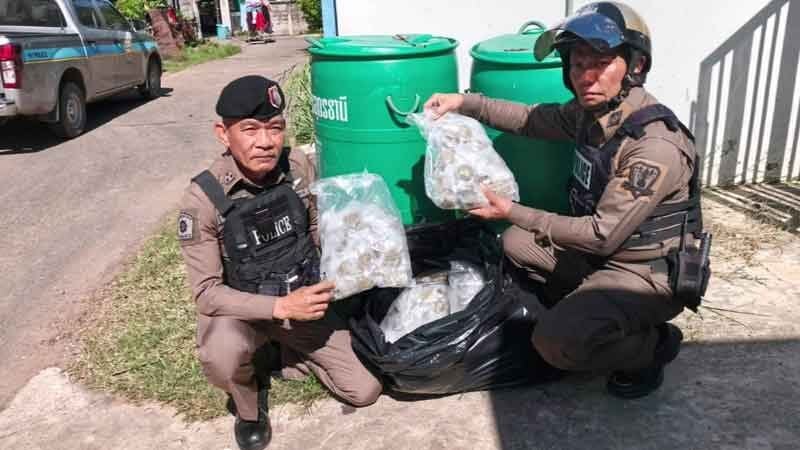Bags of cannabis dumped outside Udon Thani home baffle locals | News by Thaiger