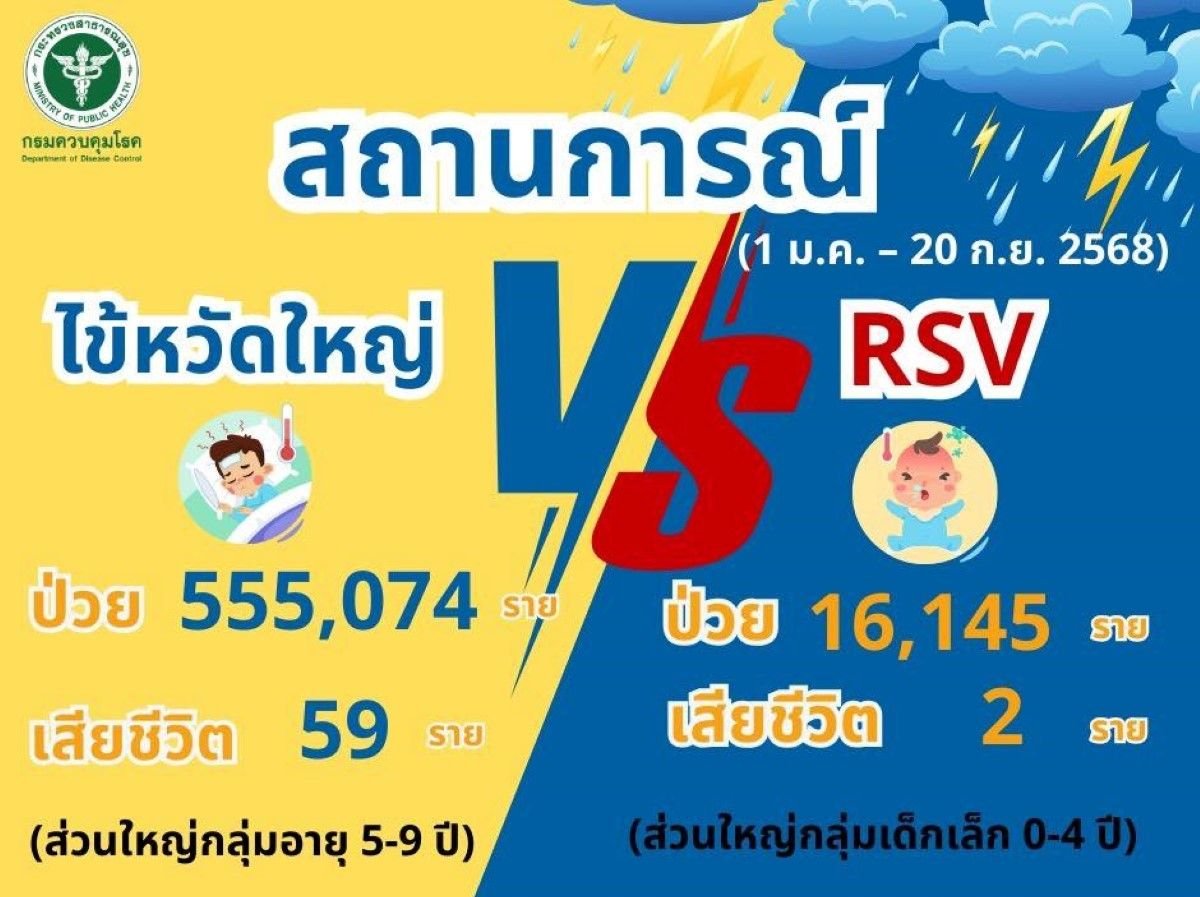Thai health ministry warns of RSV and influenza surge, 61 deaths | News by Thaiger