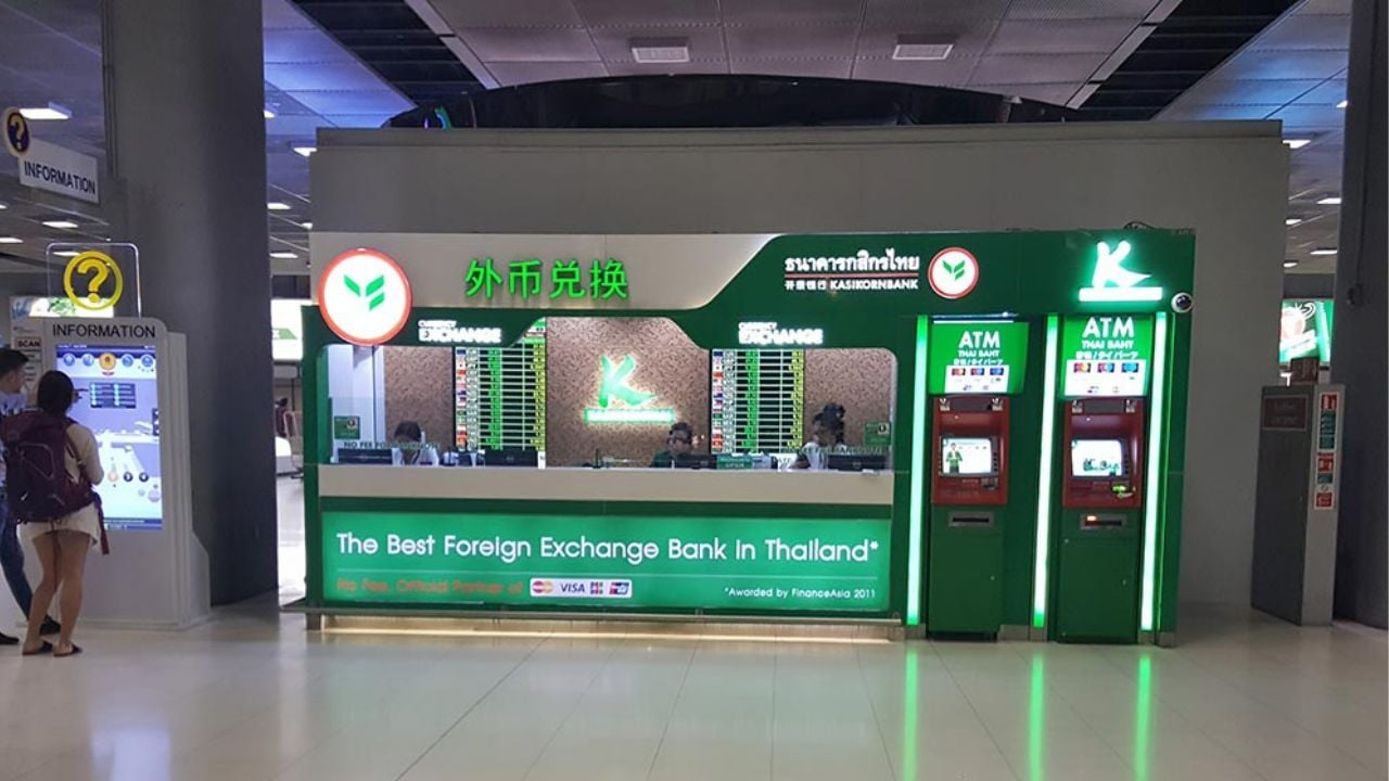 The Kasikorn exchange kiosk at Suvarnabhumi Airport