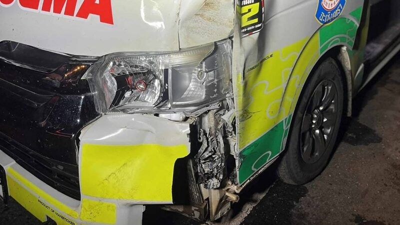 Ambulance crash in Chachoengsao hits elephant in the room | News by Thaiger
