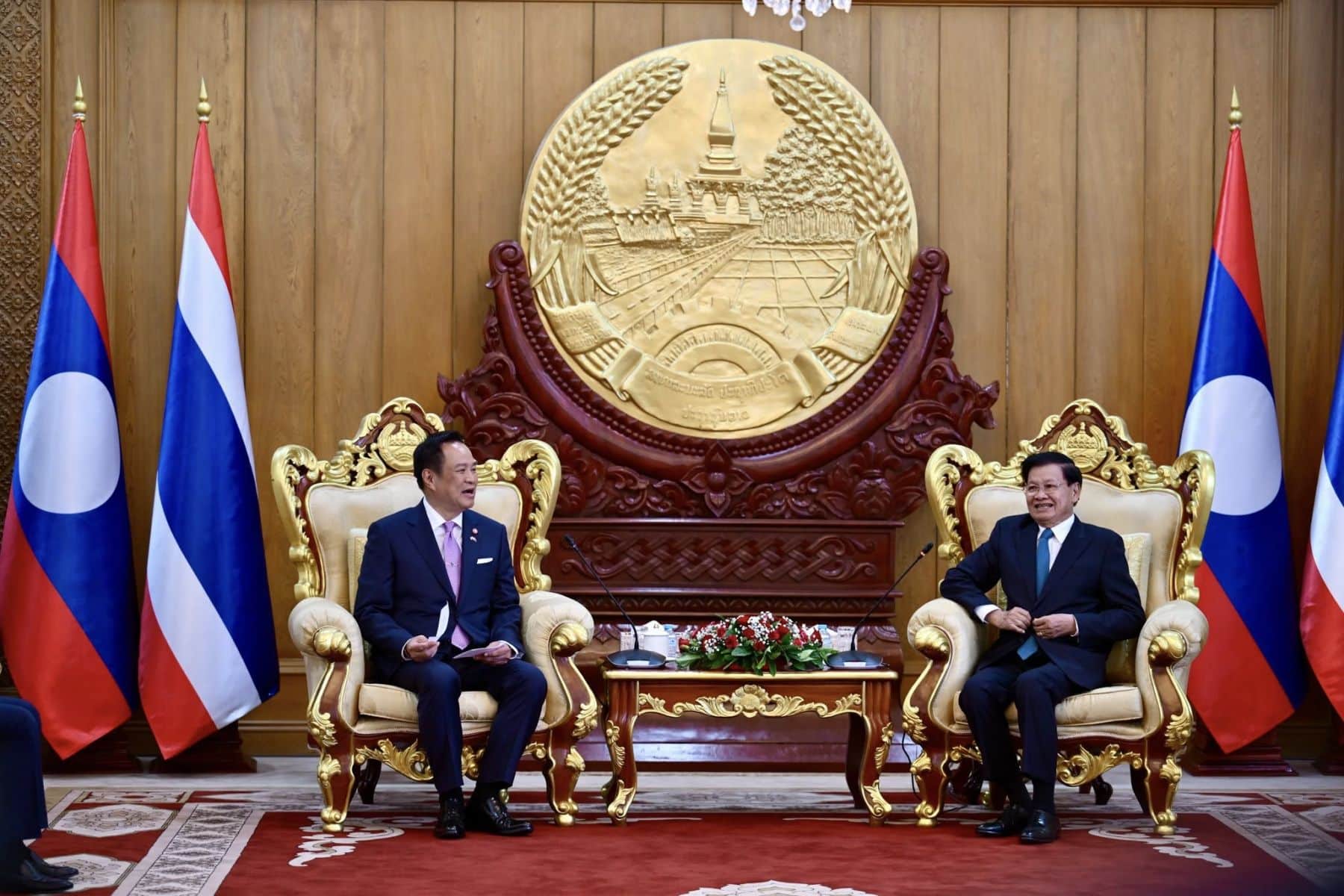 PM Anutin’s first foreign trip seals major Thai-Lao crime pact | News by Thaiger