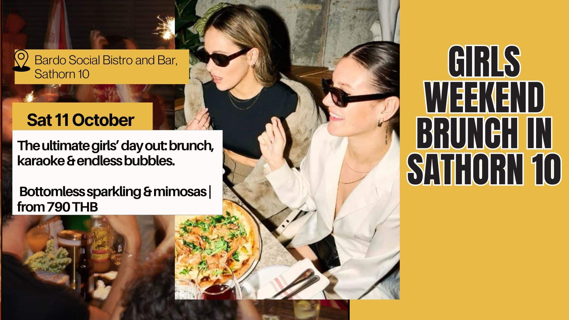 Ultimate girls' brunch, karaoke, & bubbles at Bardo Social Bistro and Bar Bangkok