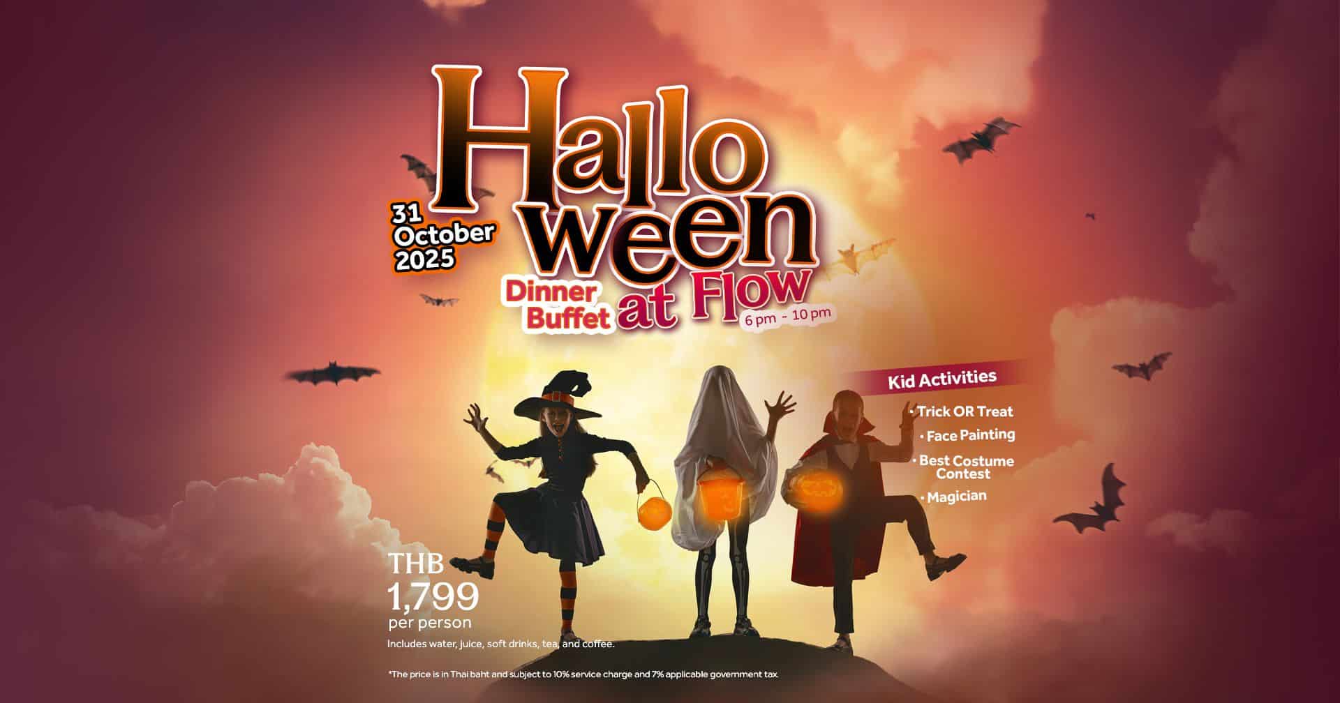 Halloween dinner buffet at Flow Bangkok