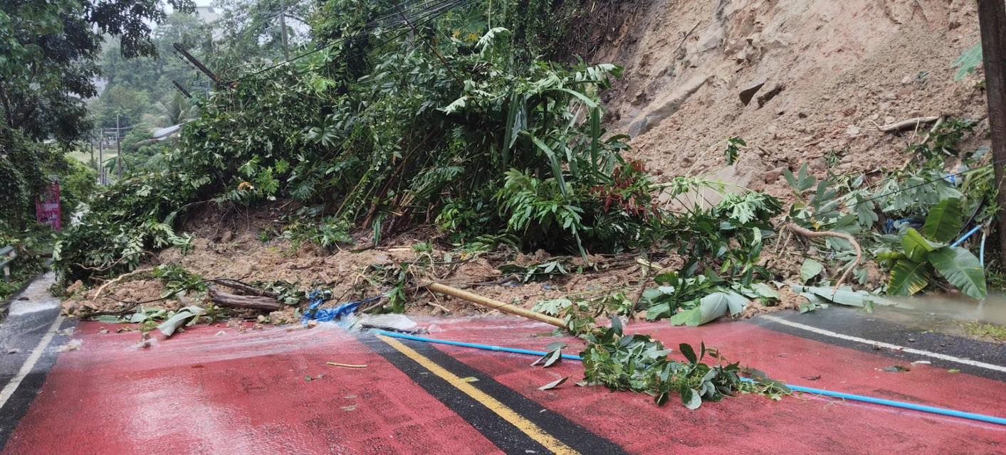 Patong Hill landslide shuts road as Phuket hit by flash floods | News by Thaiger