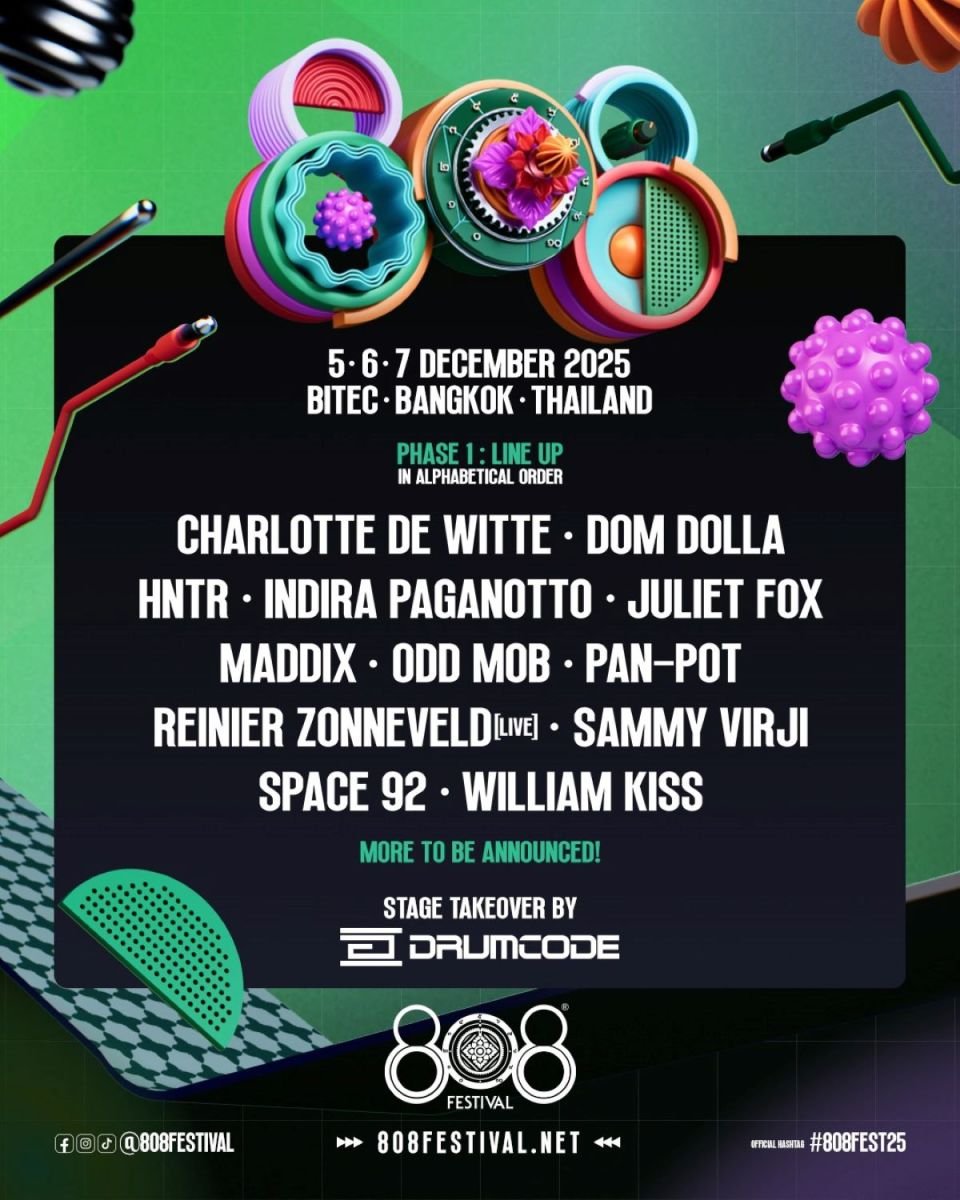 808 Festival 2025 announces return to Thailand with an explosive lineup | Thaiger