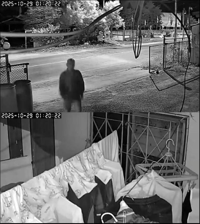 Chon Buri panties thief caught on camera in midnight raid | News by Thaiger
