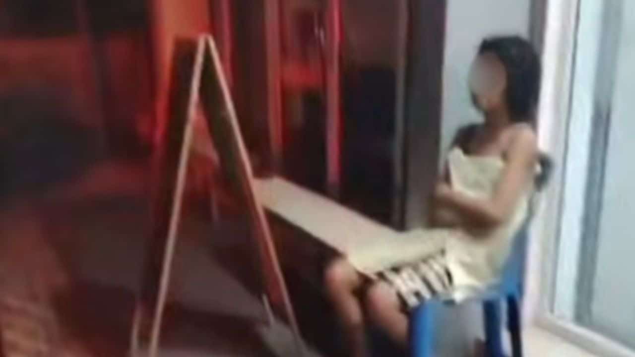 Thai woman caught making herself confortable in stranger's home