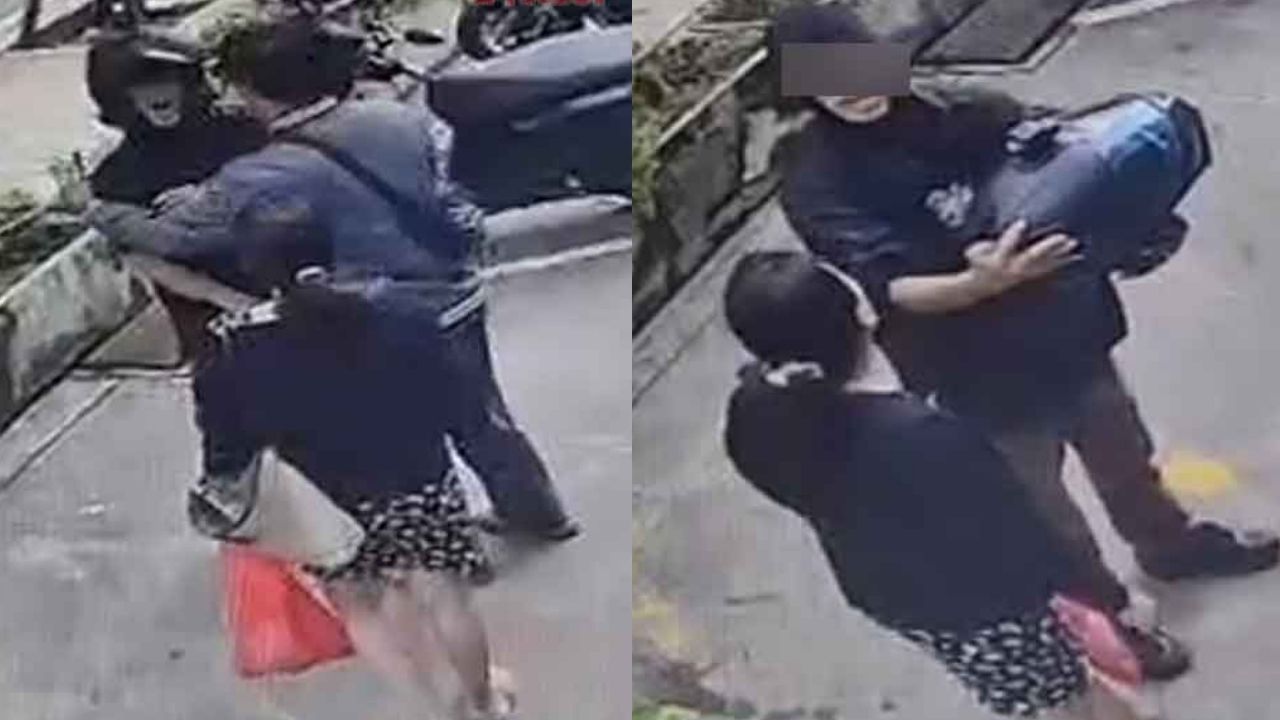 Bangkok app-based taxi rider argument with passenger over helmet camera