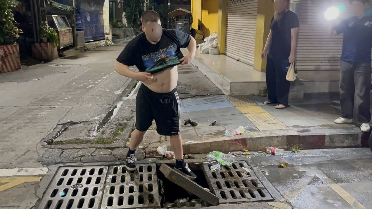 German man injured by faulty manhole cover in Pattaya | Thaiger