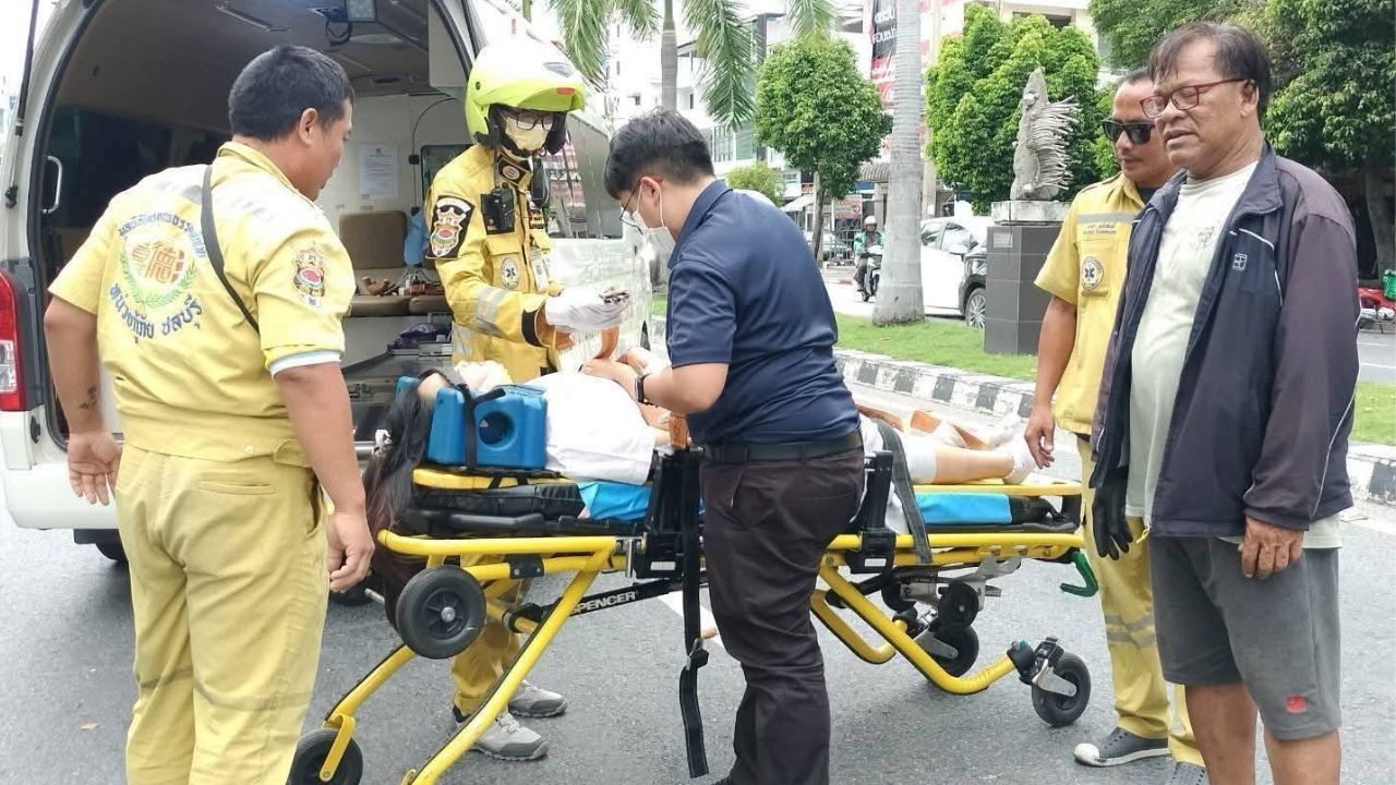 students seriously injured in Chon Buri accident
