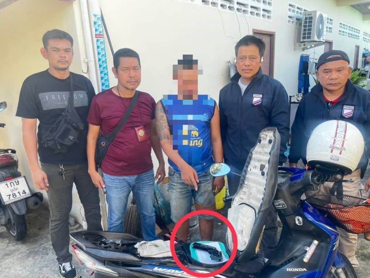 Phuket motorbike rider arrested after threatening taxi driver with fake gun | News by Thaiger