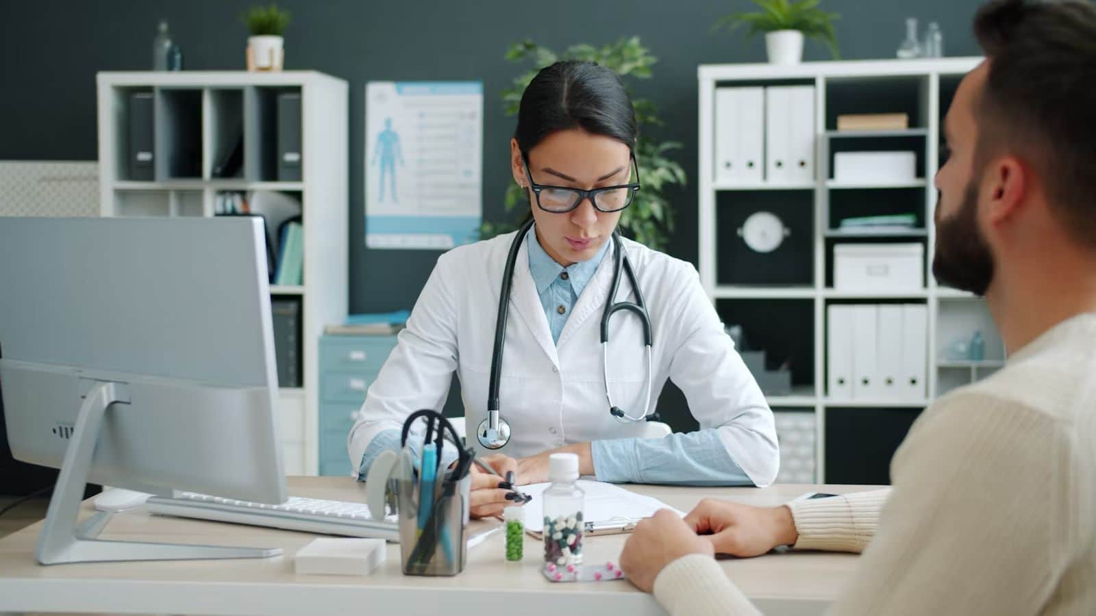 A doctor and patient