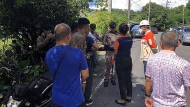 Helmet row sparks blockade at Phuket company gate | Thaiger