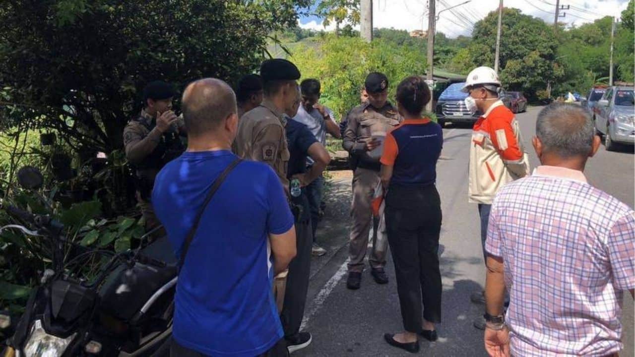 Helmet row sparks blockade at Phuket company gate | Thaiger