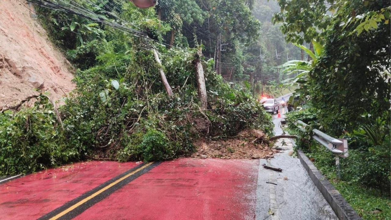 Patong Hill landslide shuts road as Phuket hit by flash floods | Thaiger