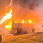 Towed van bursts into flames near Sri Racha District Office | Thaiger