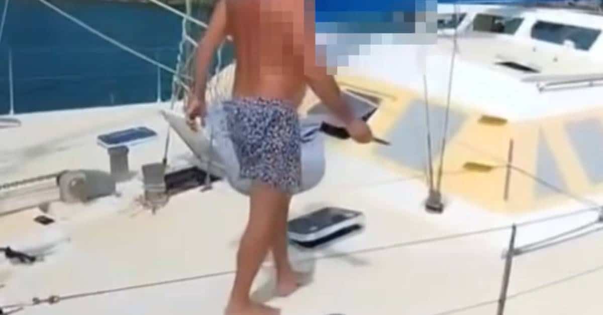 Foreign man threatened other boat drivers with knife