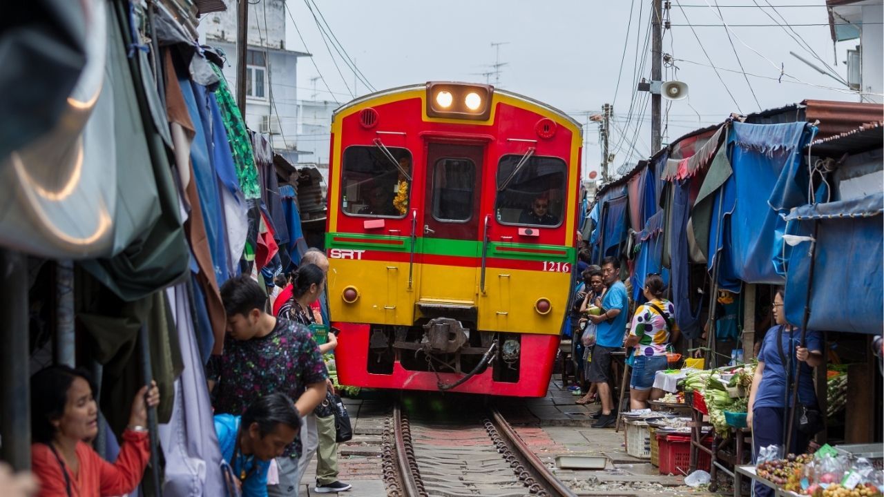 The Mae Klong Railway Market