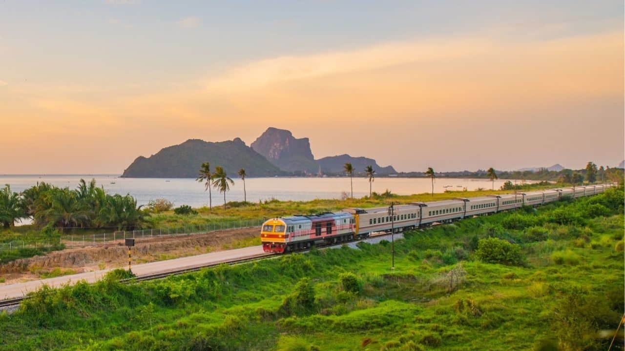 Southern Line train in Prachuap Khiri Khan province