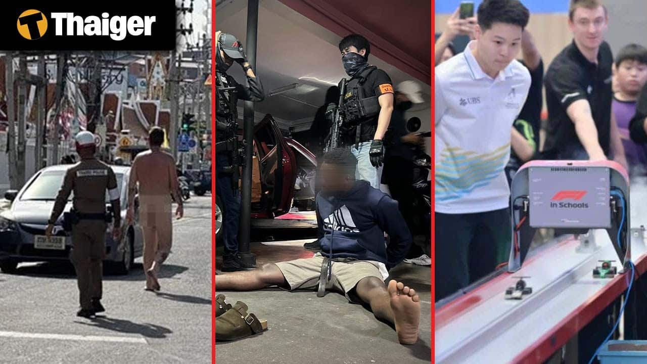 Thailand video news | Naked foreigner disrupts traffic at Pattaya intersection, Expats slammed for reckless road stunt in Phuket | Thaiger