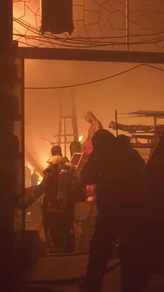 Jesus on fire: Blaze tears through idol factory in Bangkok | News by Thaiger