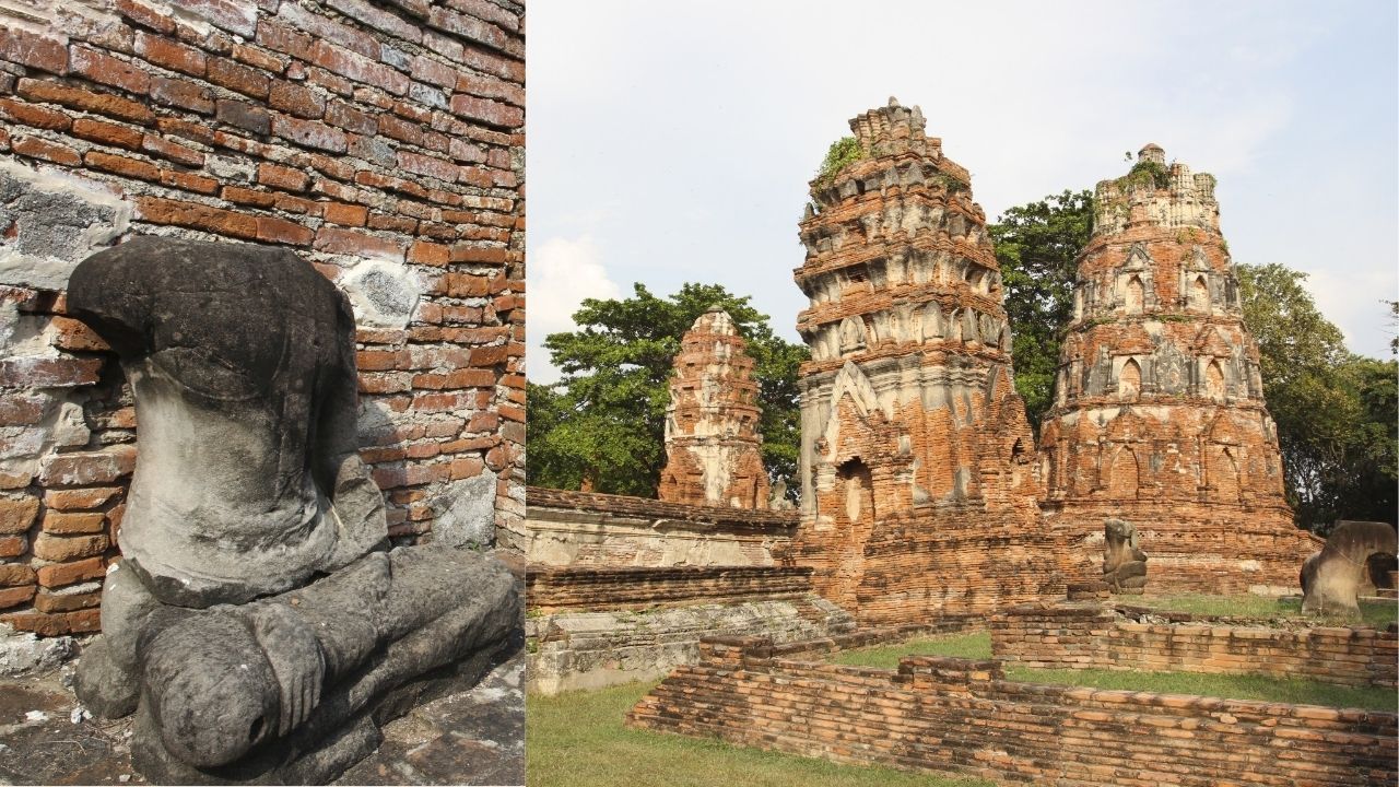 A pair of images in the Ayutthaya Historical Park