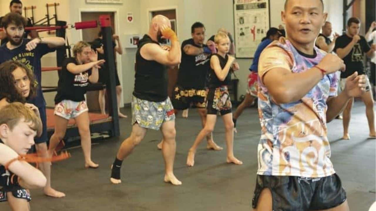 Saenchai teaching a seminar at Lake Norman Muay Thai in North Carolina, USA | Photo taken from the Lake Norman Muay Thai website