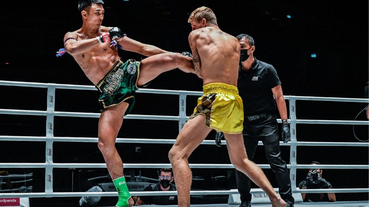 A Muay Thai fight at the ONE 157 Fight Card | Photo taken from the One Championship website