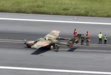 Navy aircraft blocks Phuket Airport runway after landing gear malfunction | Thaiger