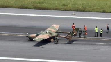 Navy aircraft blocks Phuket Airport runway after landing gear malfunction | Thaiger