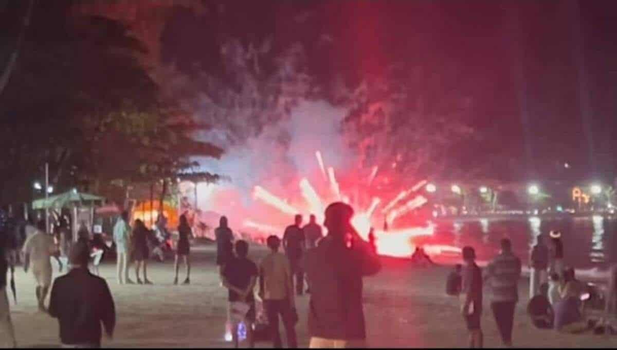 Phuket police hunt foreigners after Patong Beach fireworks incident | Thaiger