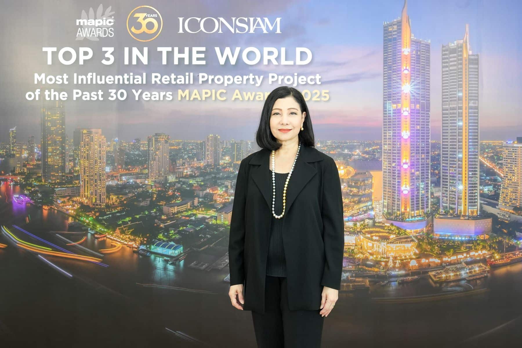 Chadatip Chutrakul, CEO of Siam Piwat, emphasizes ICONSIAM's role in showcasing Thai excellence globally.