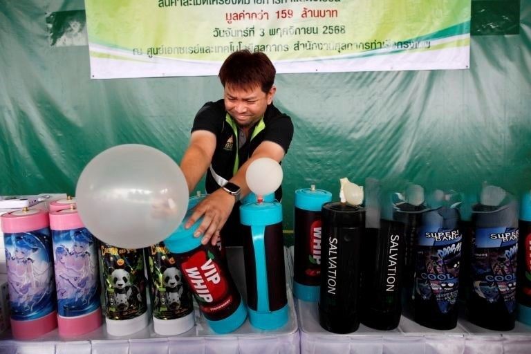 Laughing gas haul worth 44 million baht seized in Bangkok | News by Thaiger