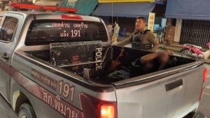 Debt drives Thai man to smash bank door seeking imprisonment | Thaiger