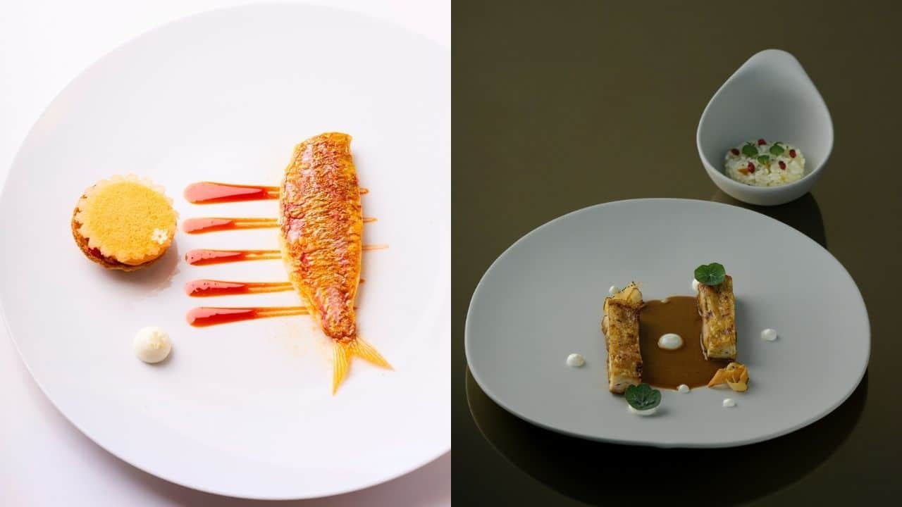 Anne-Sophie Pic at Le Normandie offers a contemporary French dining experience with a curated tasting menu. INDDEE features a modern Indian fine-dining menu inspired by diverse regional flavors of India.