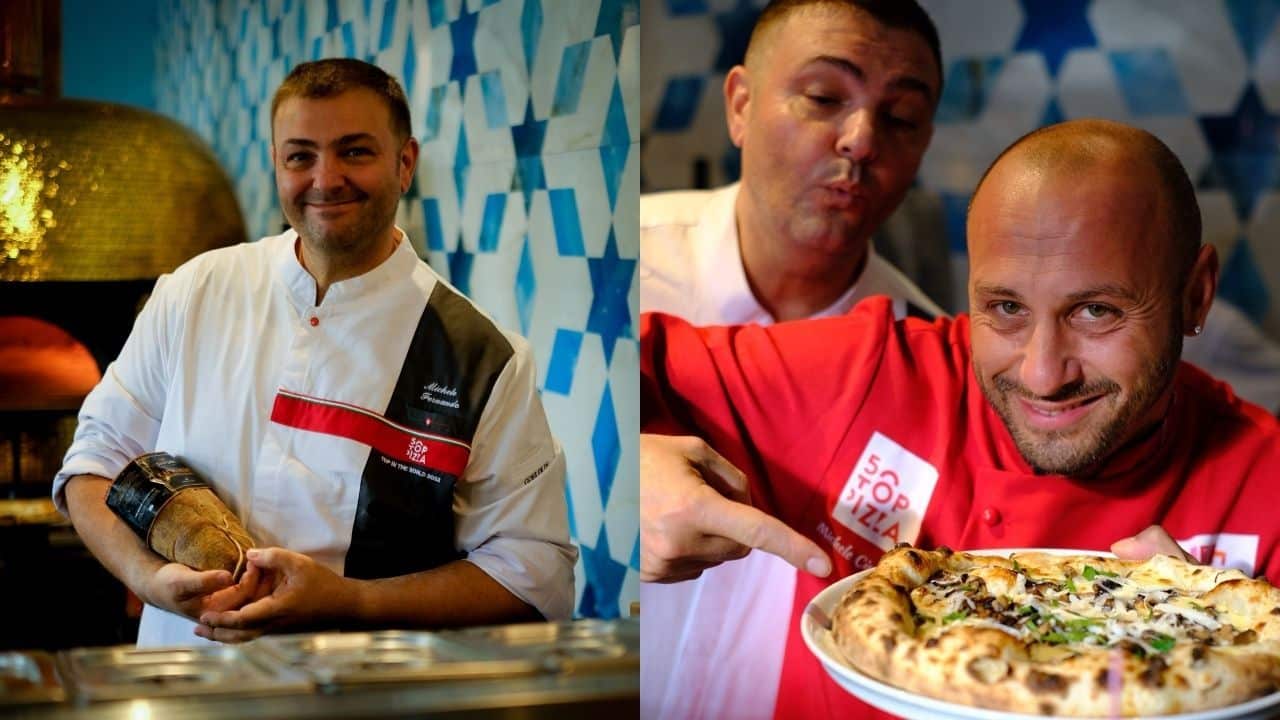 The two Chef Micheles; (Left) Michele Fernando & (Right) Michele Circhirillo