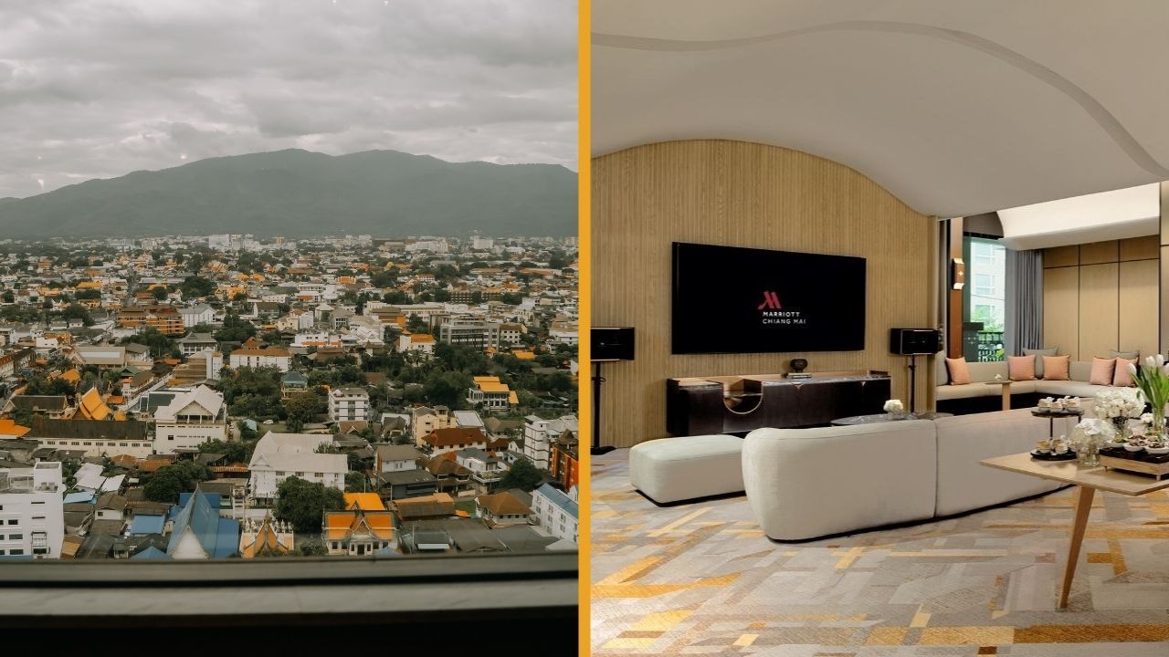 Interior of the Chiang Mai Marriott, highlighting its modern amenities and cultural design elements.