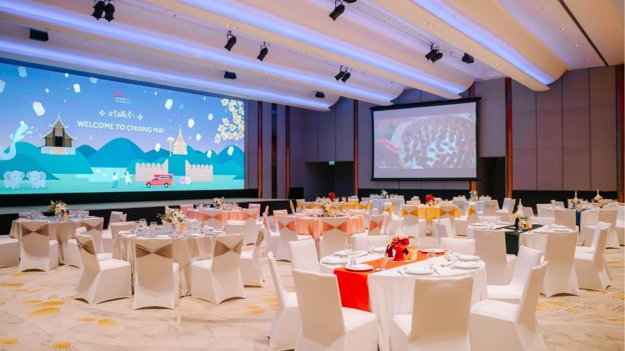 Chiang Mai MICE event featuring interactive activities and creative setups for business gatherings.