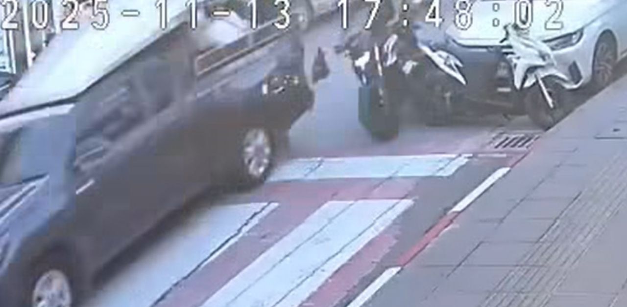 Foreign motorcyclist wanted for damaging three cars
