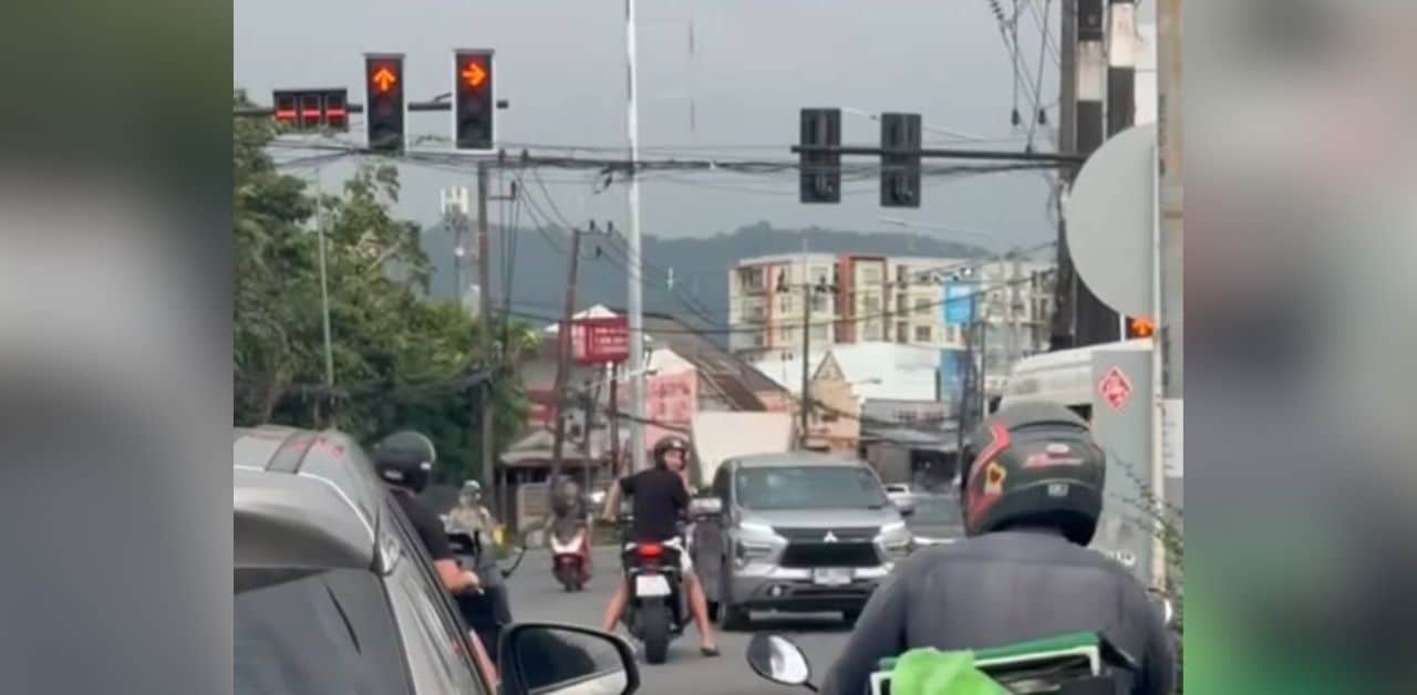 Foreigners run red light Phuket