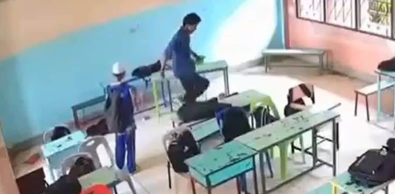 Thai man attacks and threatens schoolboy with gun