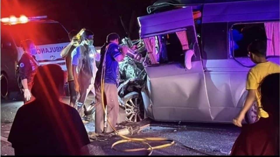 Bangkok-bound van slams into truck, 7 injured | News by Thaiger