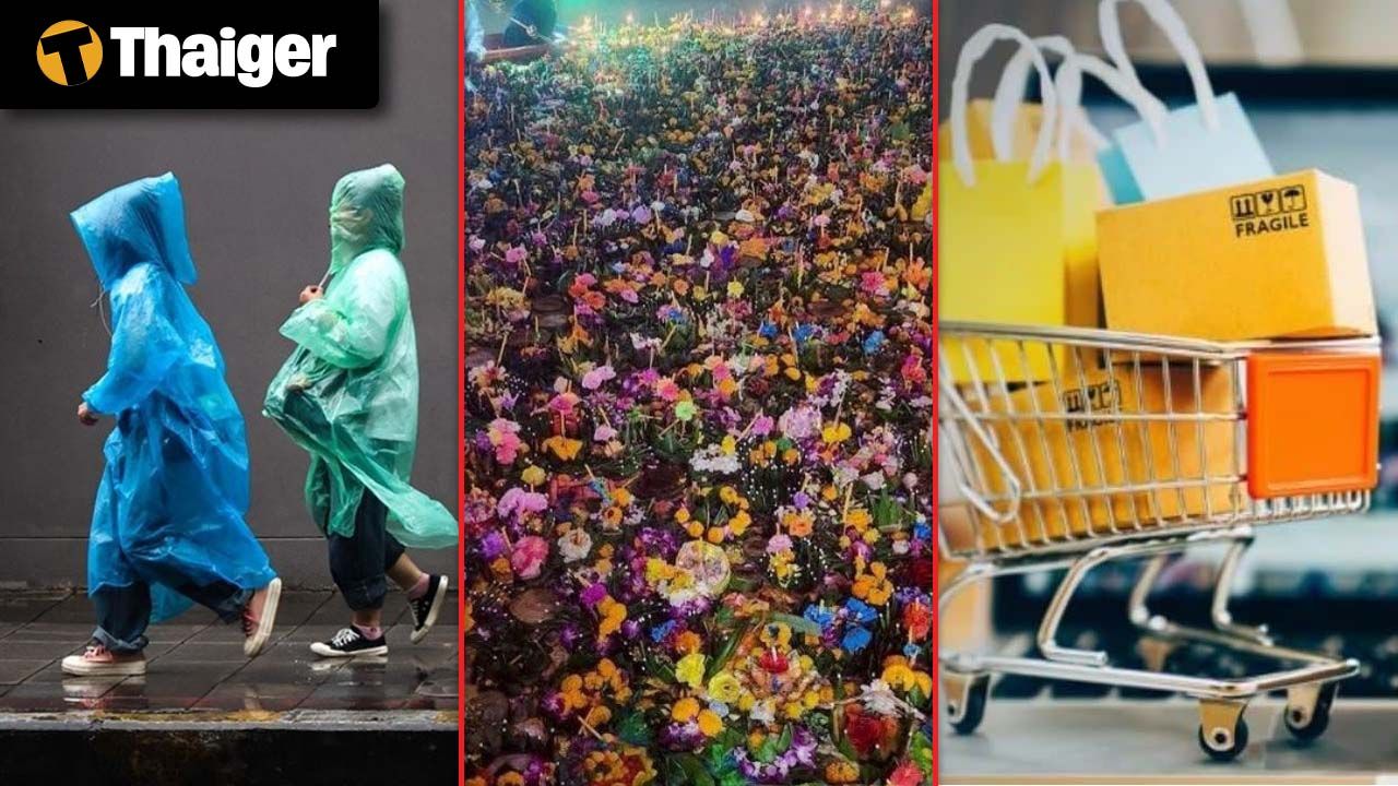 Thailand video news | Typhoon lashes coast as Thailand braces for flooding risk, Thailand to slap import duties on all low‑value online goods | Thaiger