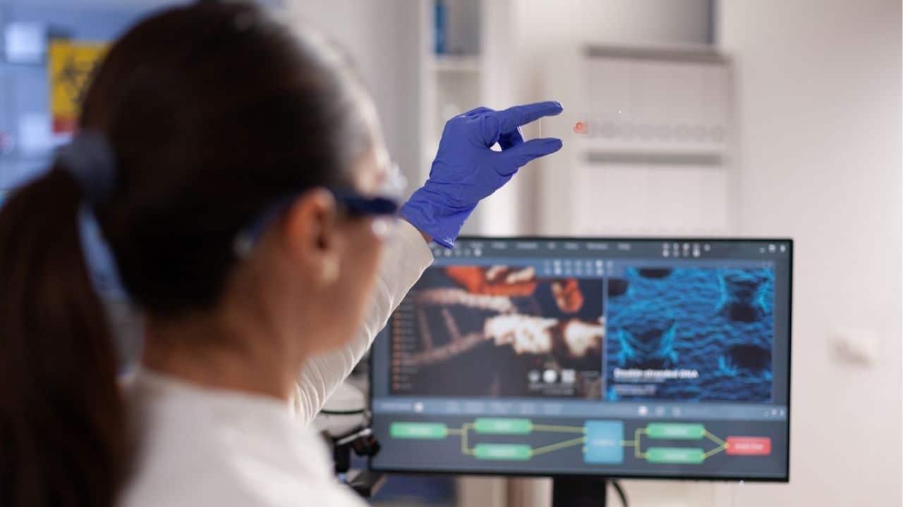 A doctor examines a patient for early signs during a check-up.