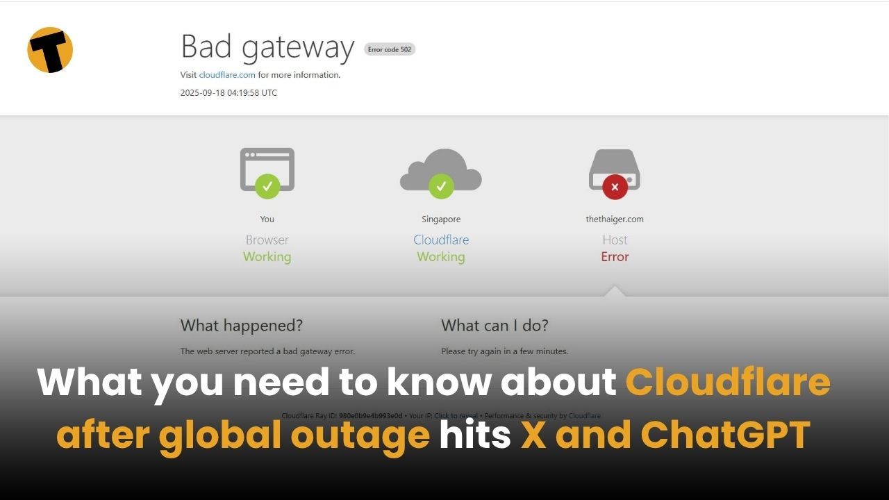 What you need to know about Cloudflare after global outage hits X and ChatGPT | Thaiger
