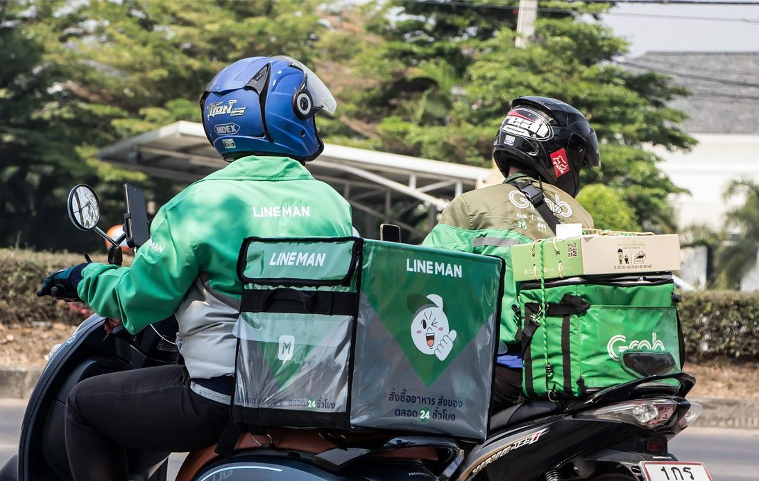 Grab and LINE MAN orders soar under state co-pay scheme | News by Thaiger