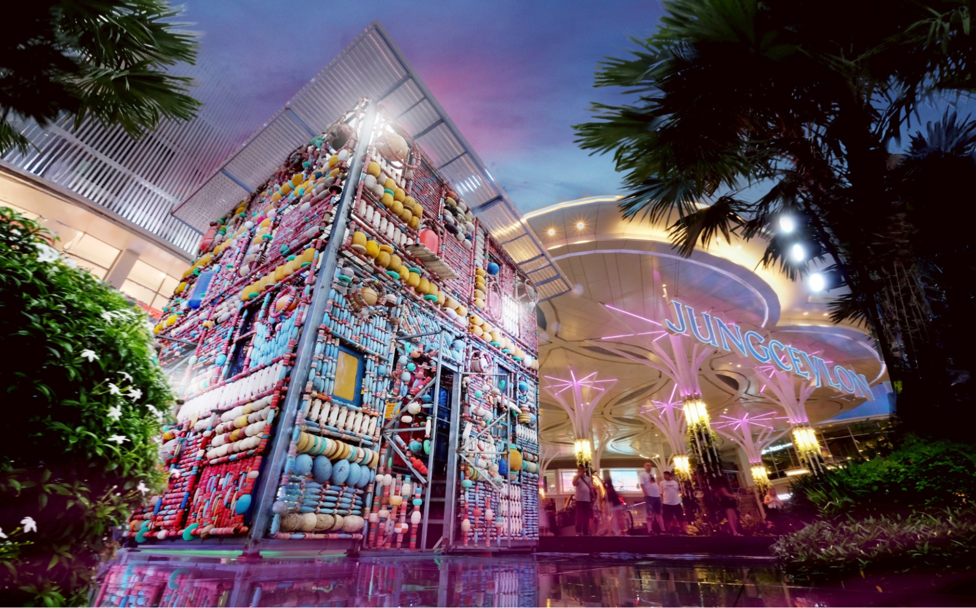 Sustainable art at a mall in Phuket, Thailand