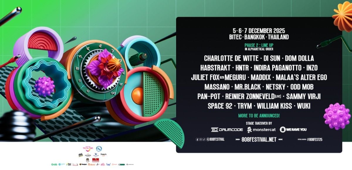 808 Festival 2025 rolls out Phase 2 lineup, and it’s as stacked as ever | Thaiger