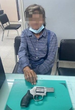 60-year-old woman identified as Patch arrested by Wichit Police after threatening debt collectors with a firearm in Phuket