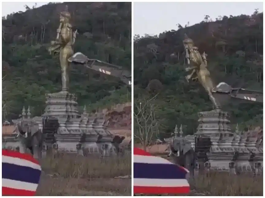 India condemns Thailand for demolishing Hindu statue at Cambodia border | News by Thaiger